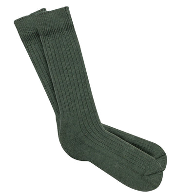 warm green alpaca walking socks