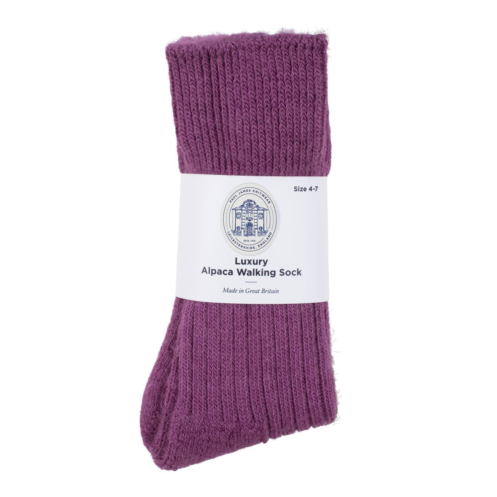 purple warm and comfortable walking boot socks