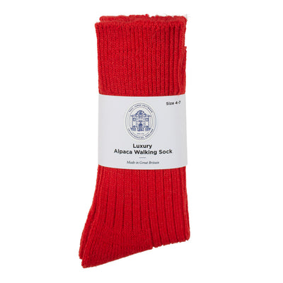 red warm and comfortable walking boot sock
