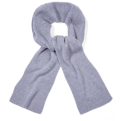 grey knitted cashmere scarf
