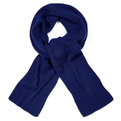 navy knitted cashmere scarf