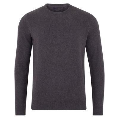 mens chacoal round neck cotton jumper