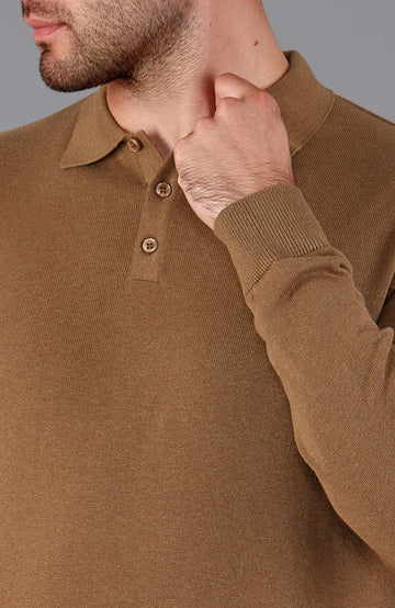 mens camel polo shirt