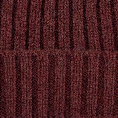 cinnamon red warm winter wool beanie hat