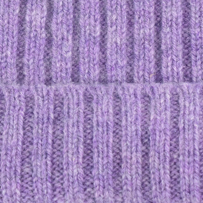 purple lilac warm winter wool beanie hat