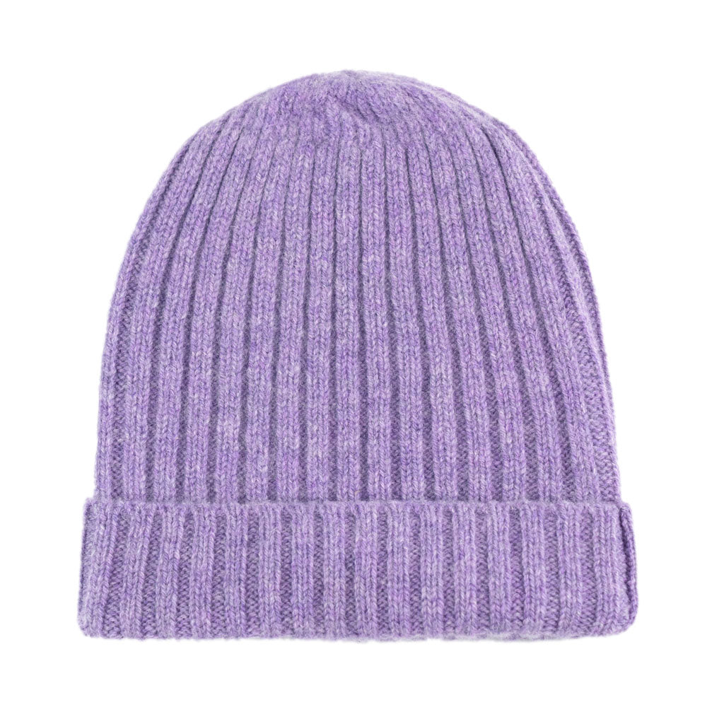 purple lilac warm winter wool beanie hat