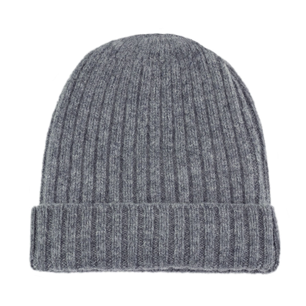 light grey warm winter wool beanie hat