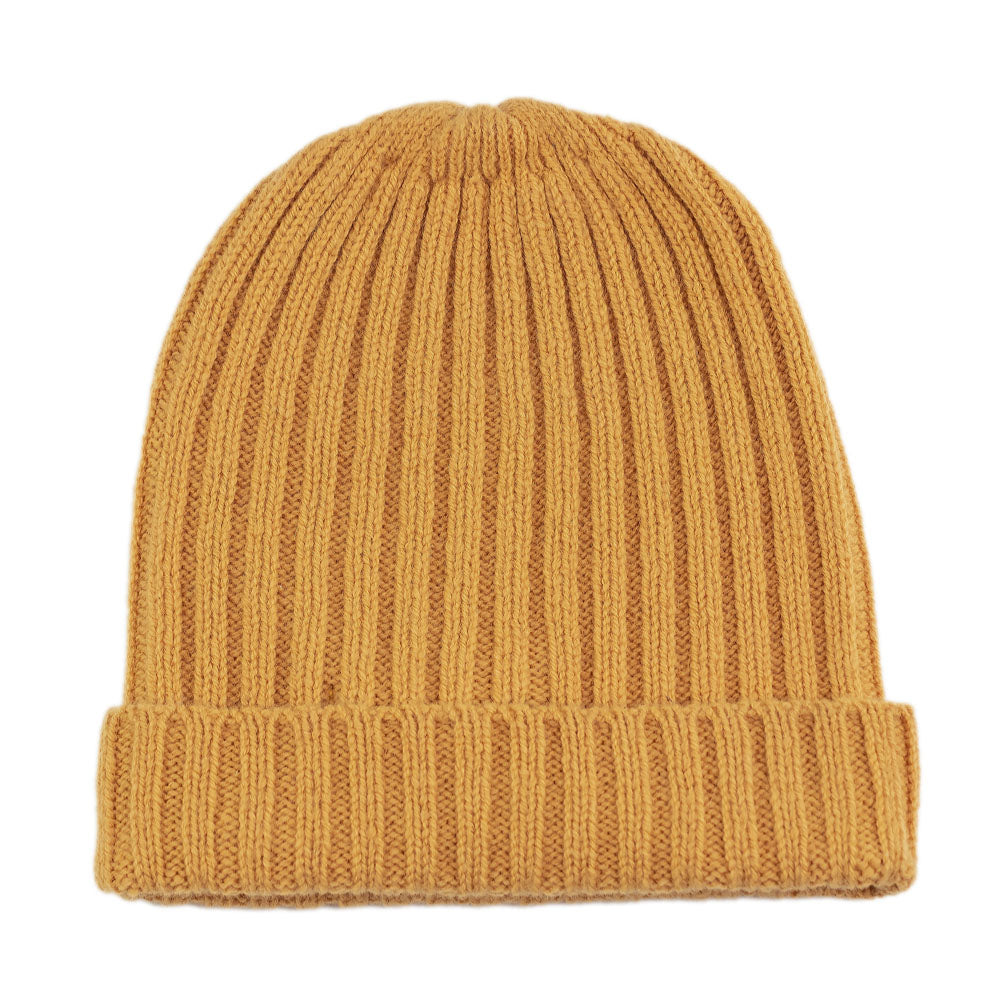 harvest gold warm winter wool beanie hat