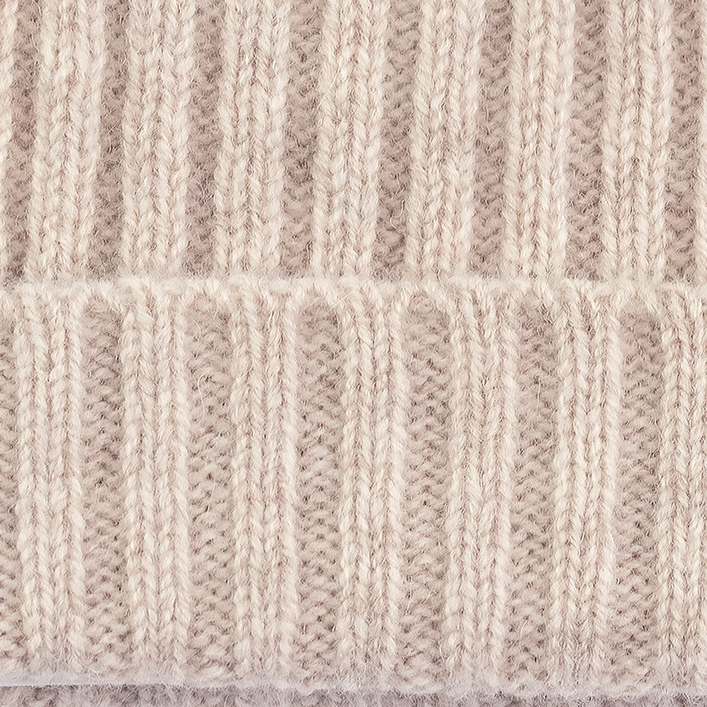 linen warm winter wool beanie hat close up