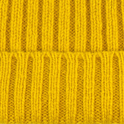 yellow warm winter wool beanie hat