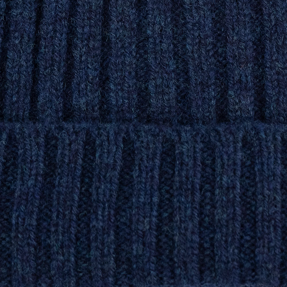 regatta blue warm winter wool beanie hat