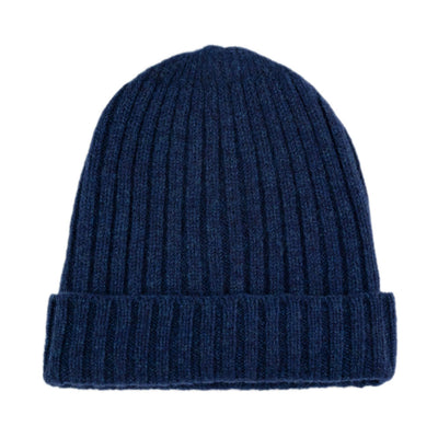 regatta blue warm winter wool beanie hat