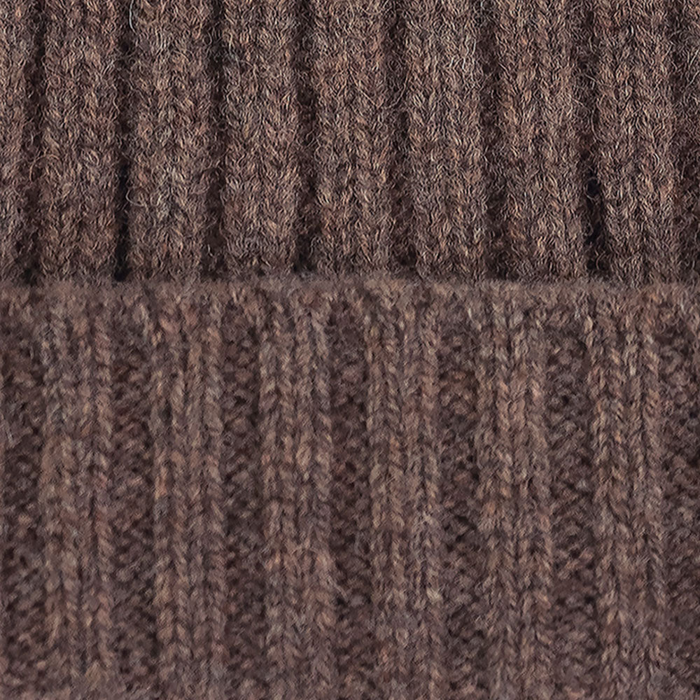 brown warm winter wool beanie hat