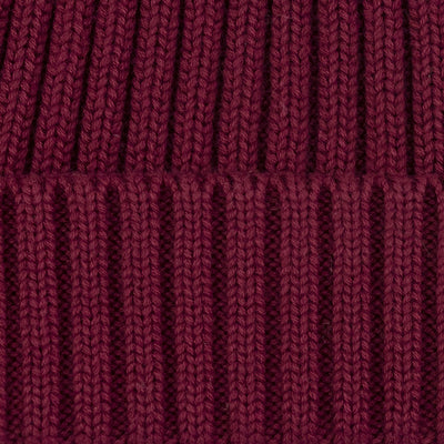 cabernet red itch free cotton beanie hat