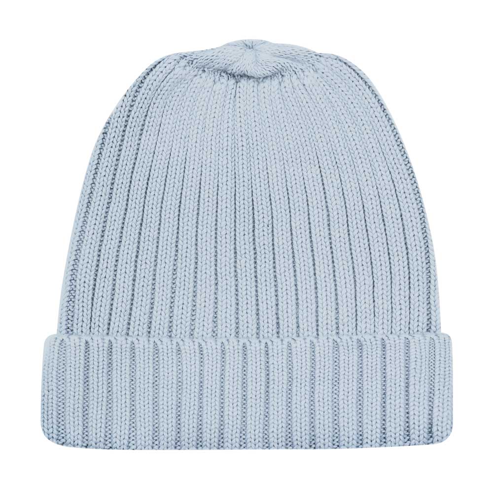 light blue cotton beanie hat