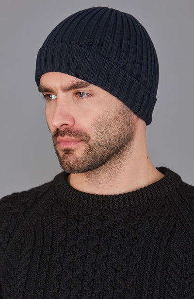100% Cotton Beanie Hat – Paul James Knitwear