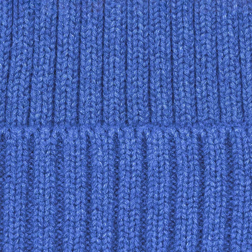 blue cotton beanie hat