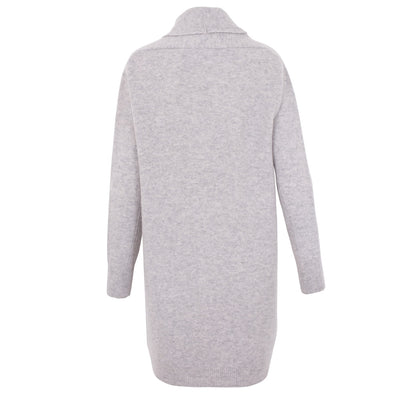 Womens Pure Lambswool Long Line Cardigan with Pockets