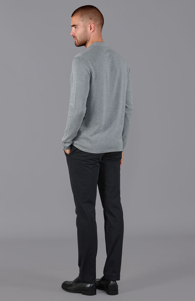mens grey knitted shirt