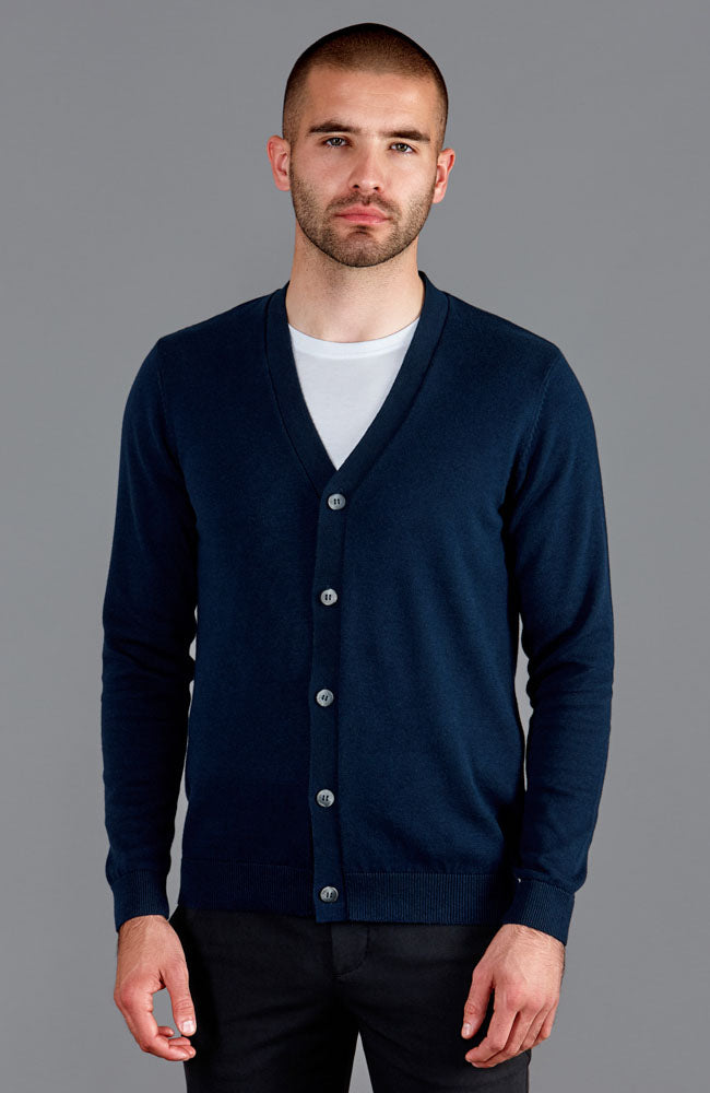 Mens Lightweight 100% Cotton Cardigan – Paul James Knitwear