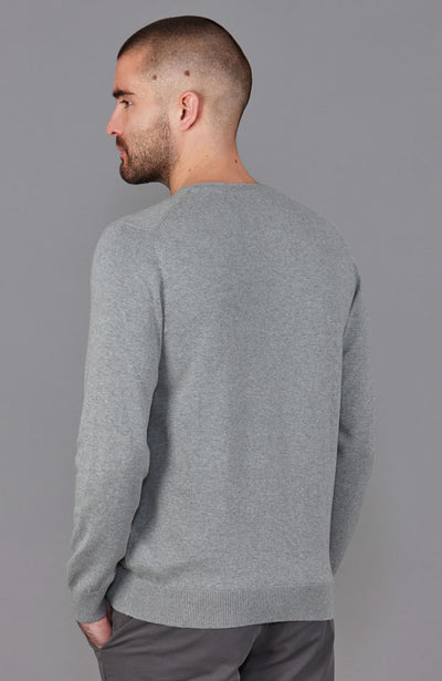 grey mens round neck cotton jumper