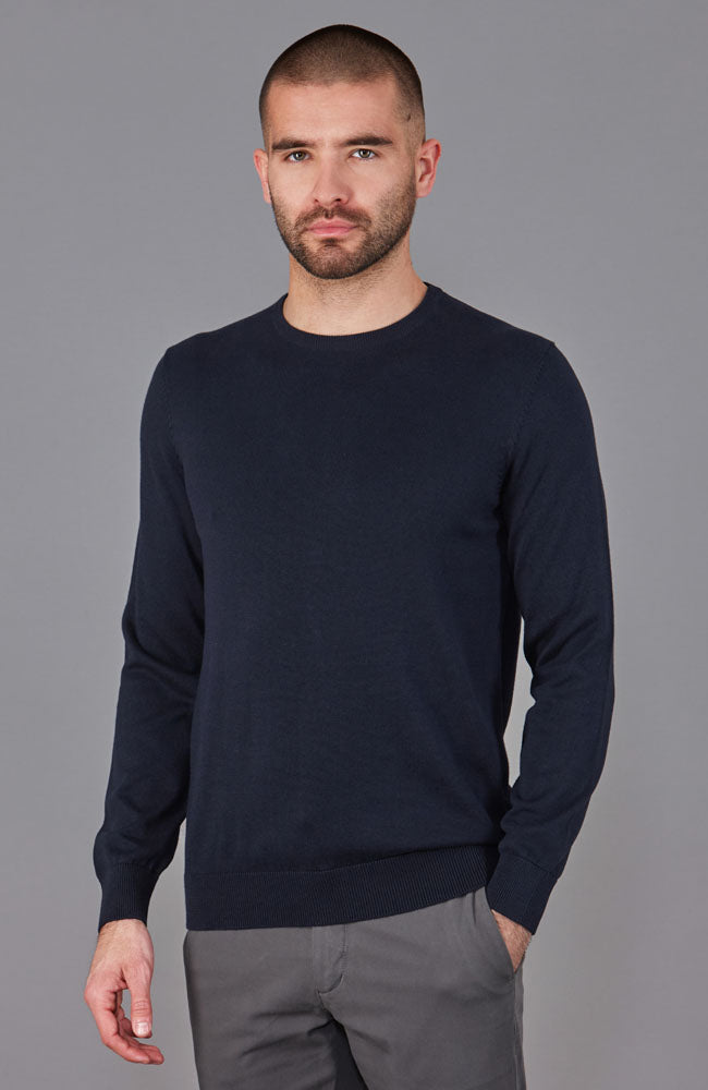 Mens Crew Neck 100% Cotton Jumper – Paul James Knitwear