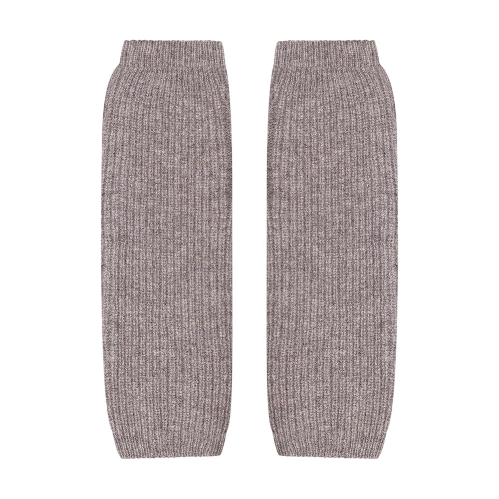 brown womens wool fingerless gloves