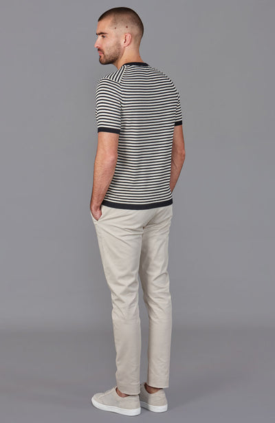 men navy breton stripe t-shirt