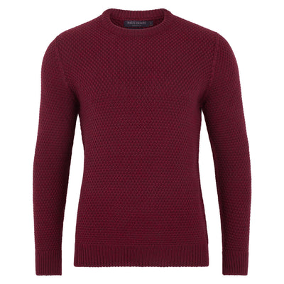 mens burgundy british made wool sweater