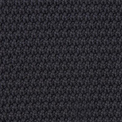 Mens merino wool roll neck moss stitch jumper black knit 