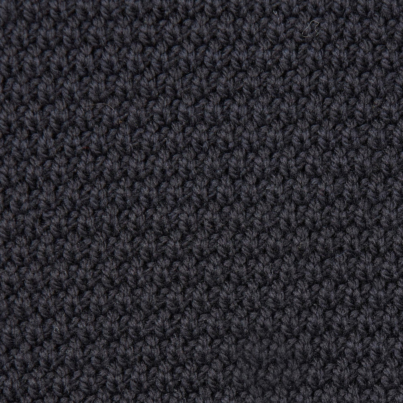 mens black merino wool moss stitch jumper close up