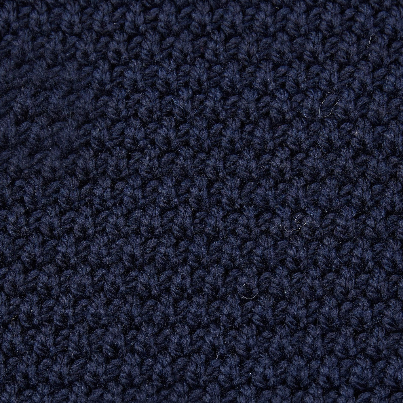 mens navy merino wool moss stitch jumper close up