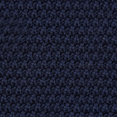 mens navy merino wool moss stitch jumper close up