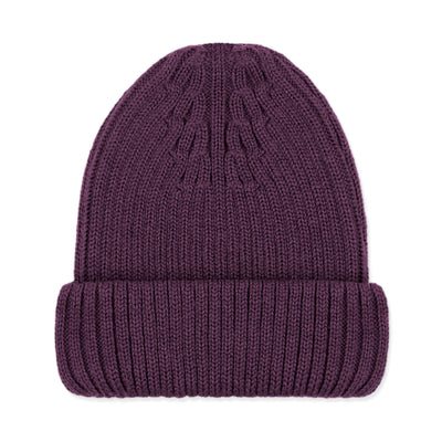 mulberry merino wool winter beanie hat
