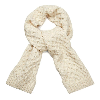 cream honeycomb scarf