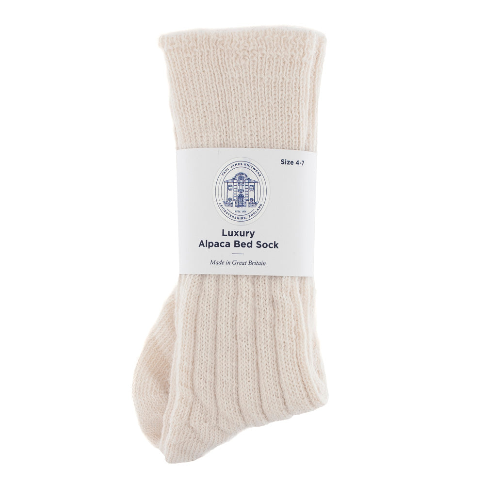 cream alpaca bed and lounge socks for men and women