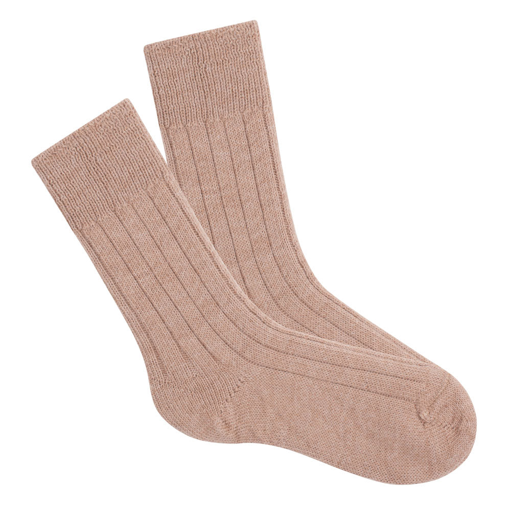 fawn beige luxury alpaca warm winter bed socks