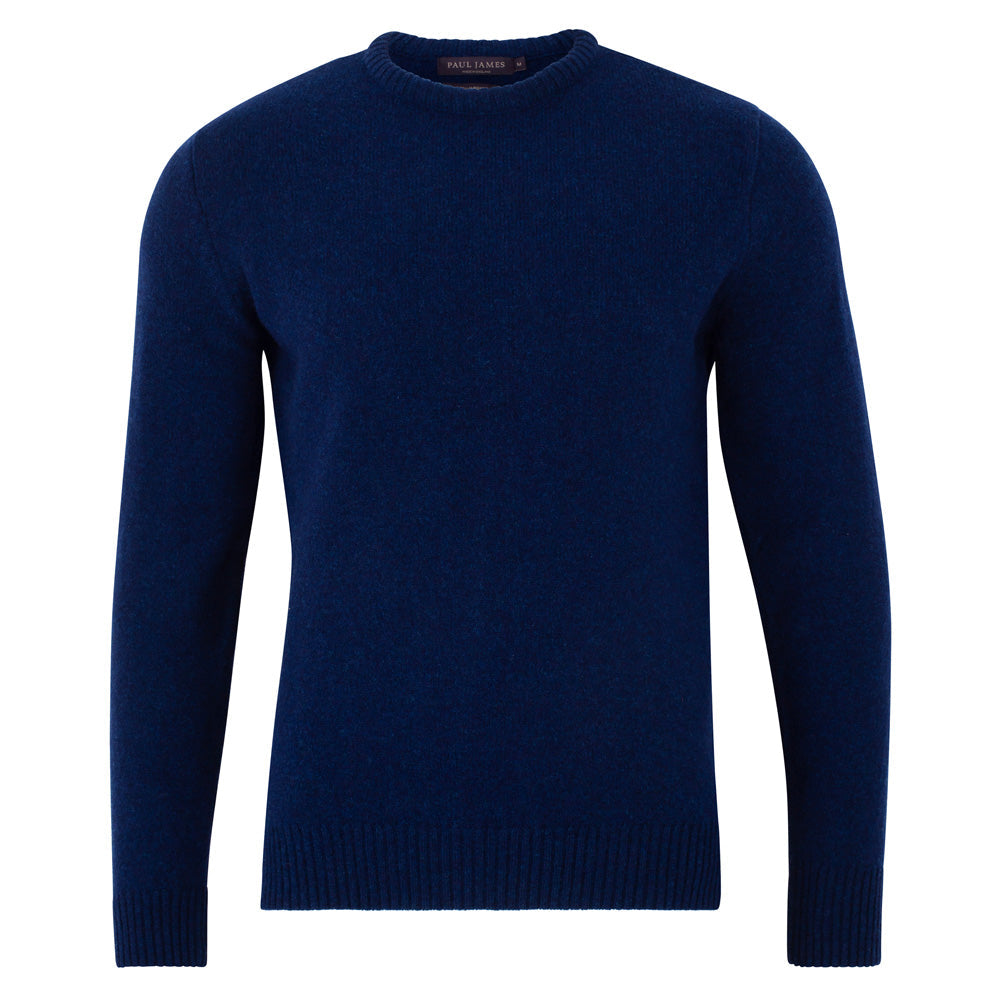 Mens Lambswool Crew Neck Sweater Made in Great Britain Paul James