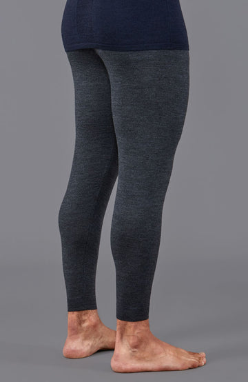 grey mens base layer wool bottoms by Paul James