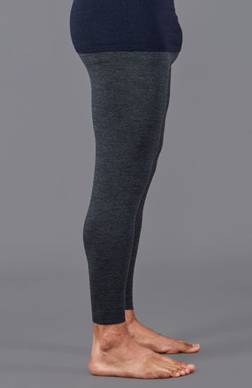 grey mens base layer wool bottoms by Paul James