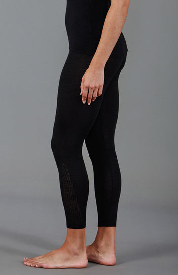 black womens merino wool bottoms