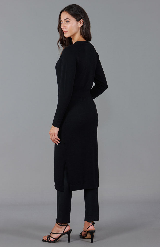 Womens Pure Extrafine Merino Long Cardigan Dress Womens Pure Extrafine Merino Long Cardigan Dress