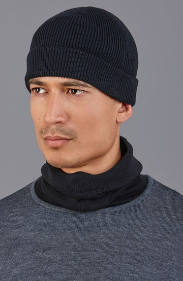 black merino wool face mask by Paul James