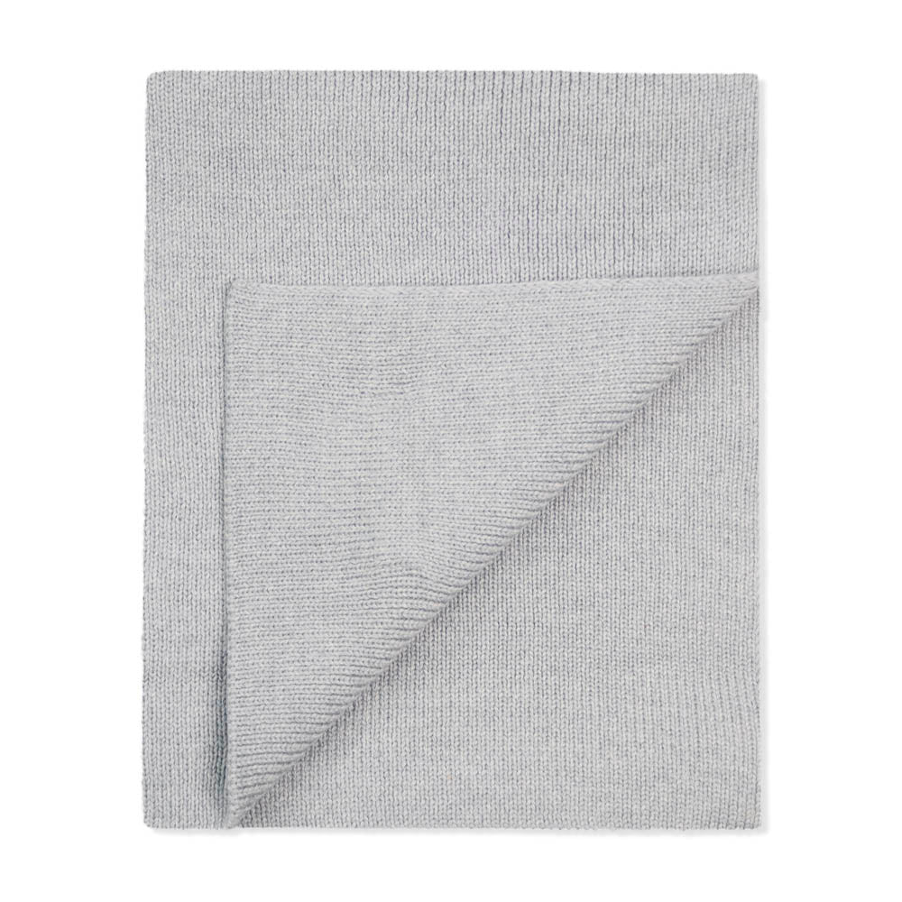 grey warm winter merino wool scarf