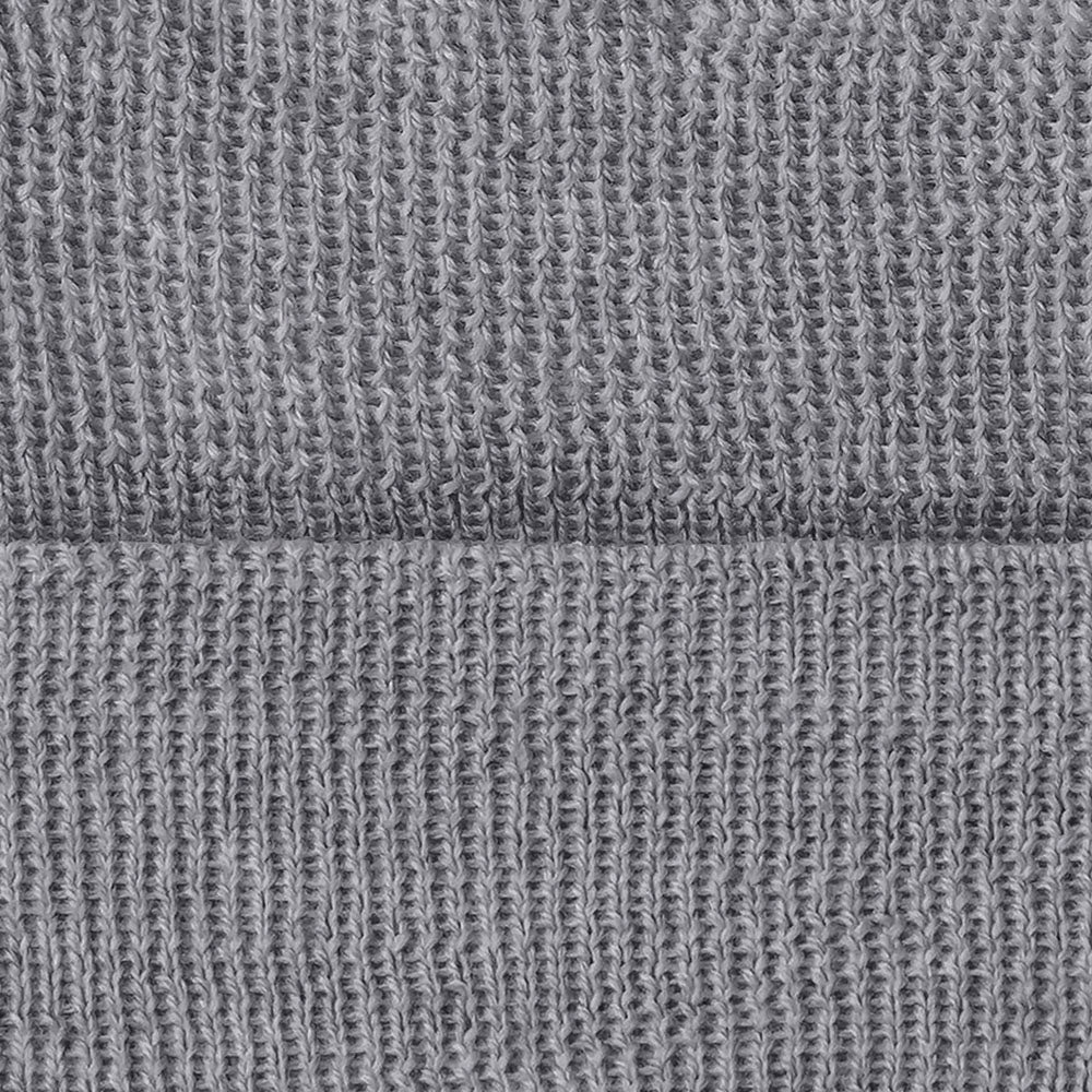 grey merino wool beanie hat