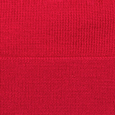 red merino wool beanie