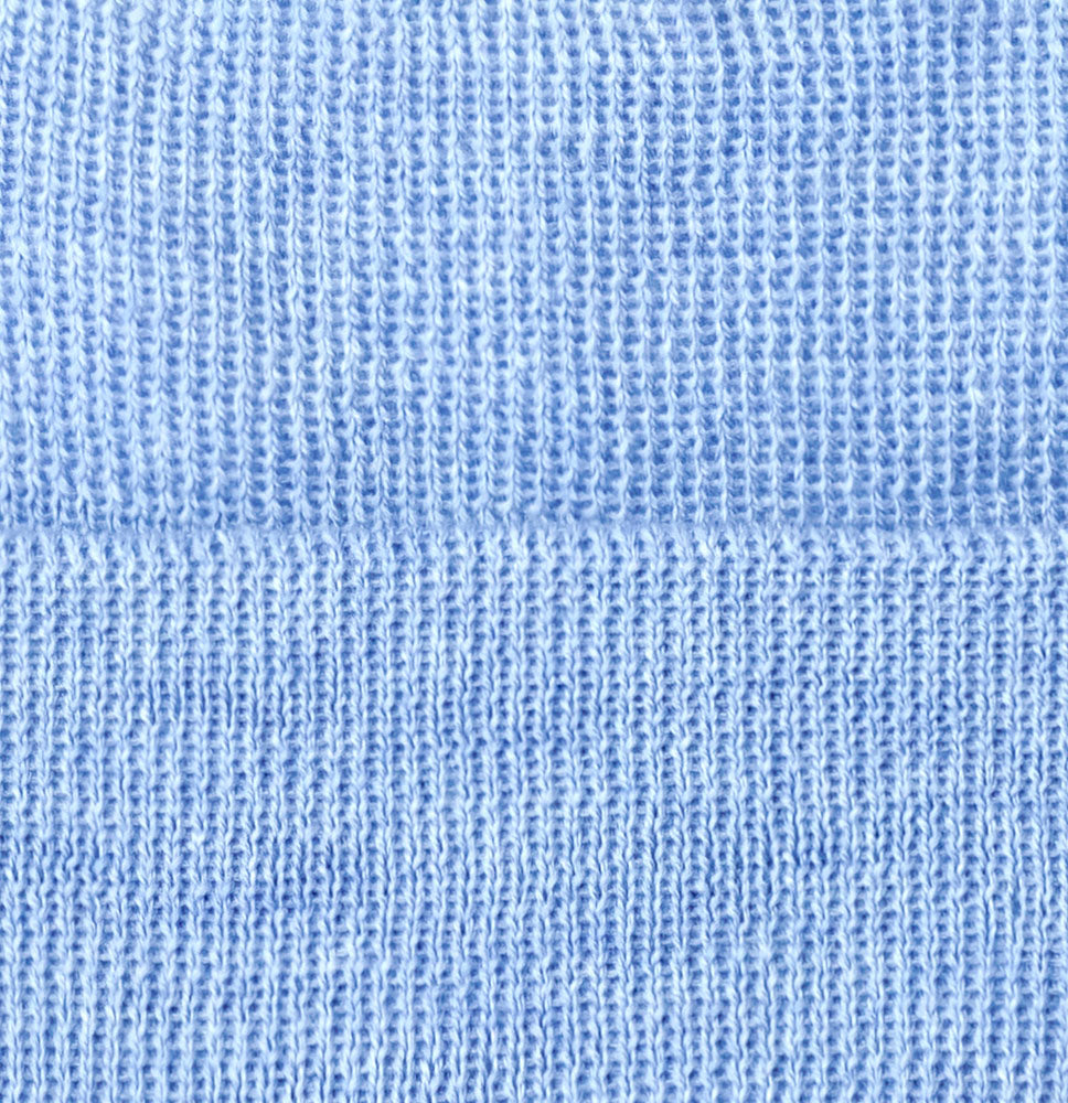 blue merino wool beanie hat