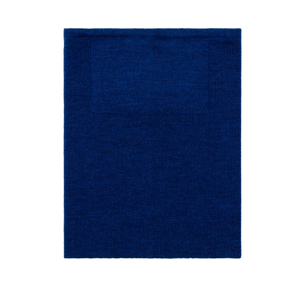 indigo blue merino wool snood and neck warmer