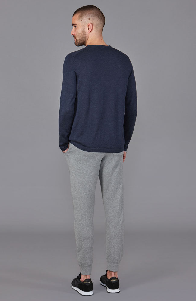 blue merino wool jumper