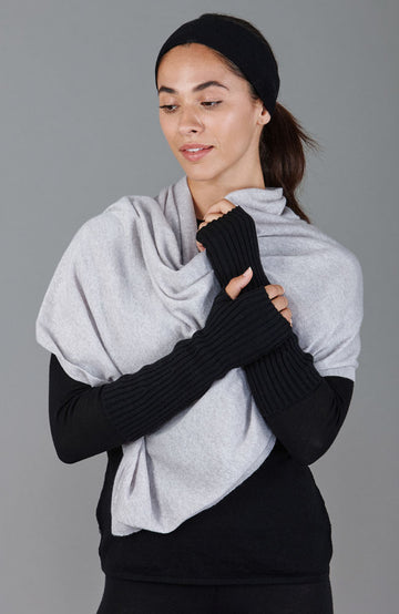black womens merino wool arm warmer by Paul James